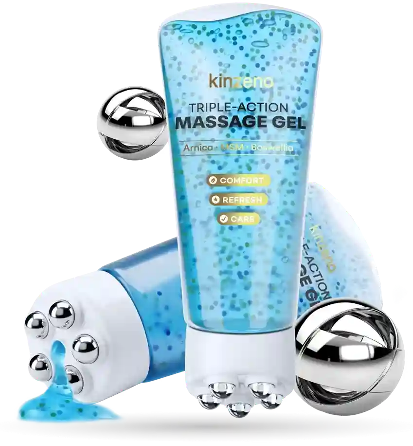 Kinzeno Magnetic Gel Roller – 5 Neodymium Magnets, 20+ Botanical Ingredients, Triple-Action Relief